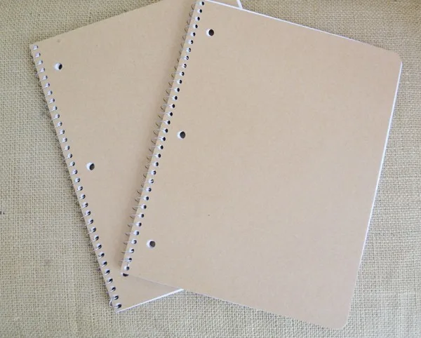 Plain notebooks with kraft brown covers