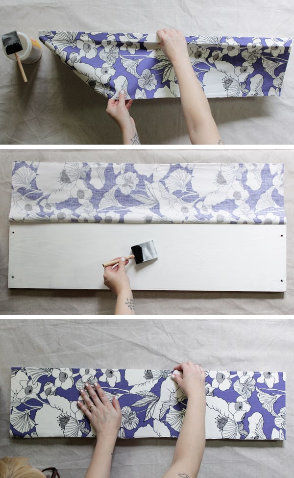 Decoupage Fabric Shelf
