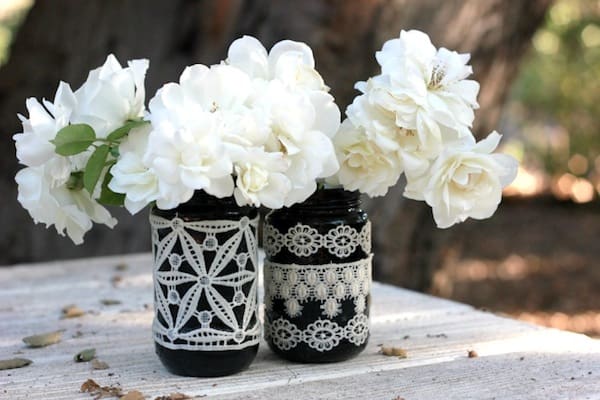 Diy Lace Mason Jars Pretty Decor In Minutes Mod Podge Rocks