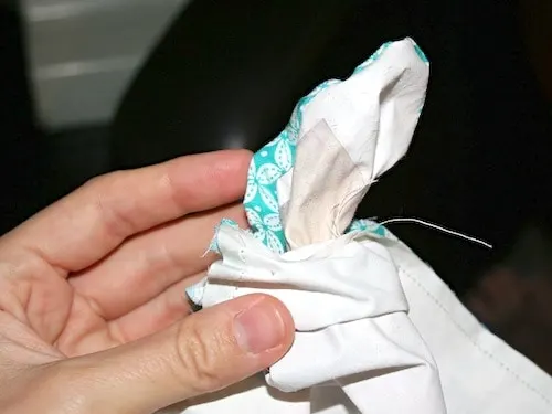 Turn your sewn pillowcase inside out