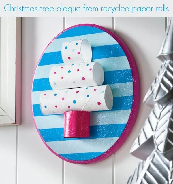 Toilet Paper Roll Christmas Crafts: Tree Plaque