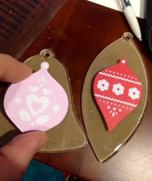 Easy Brown Paper Bag Ornaments for Christmas Mod Podge Rocks