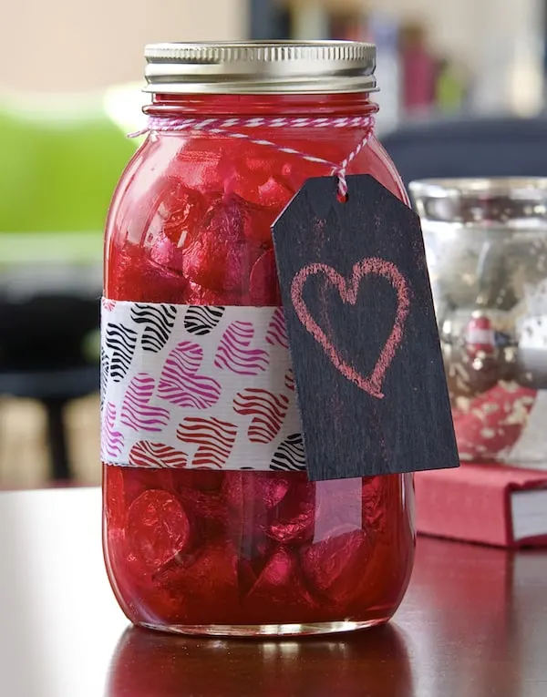 Easy Valentine Candy Jar Gift with Mod Podge!