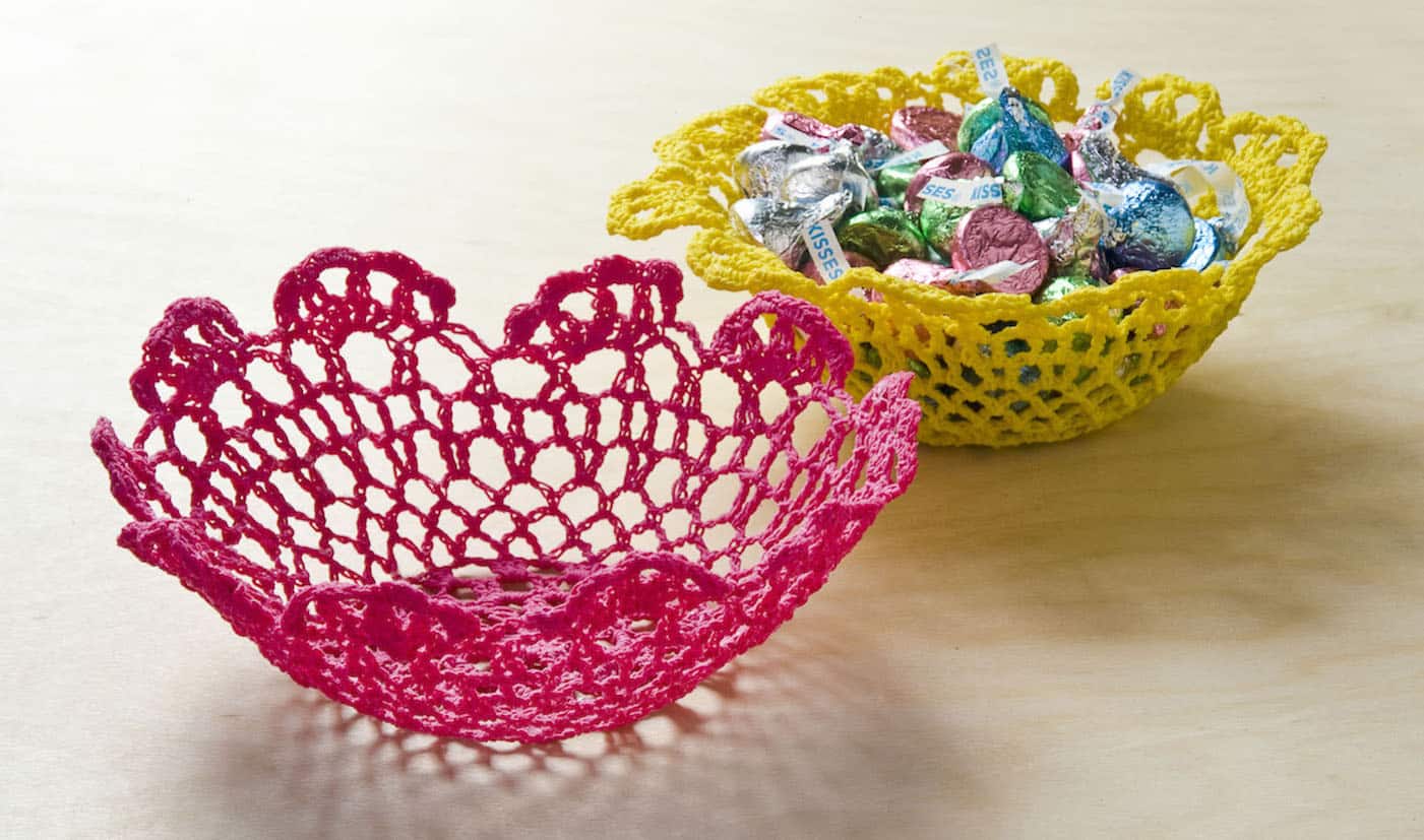 Doily Bowl Stiffened with Mod Podge