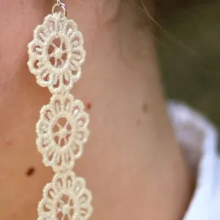 How to make lace earrings with Mod Podge in three steps