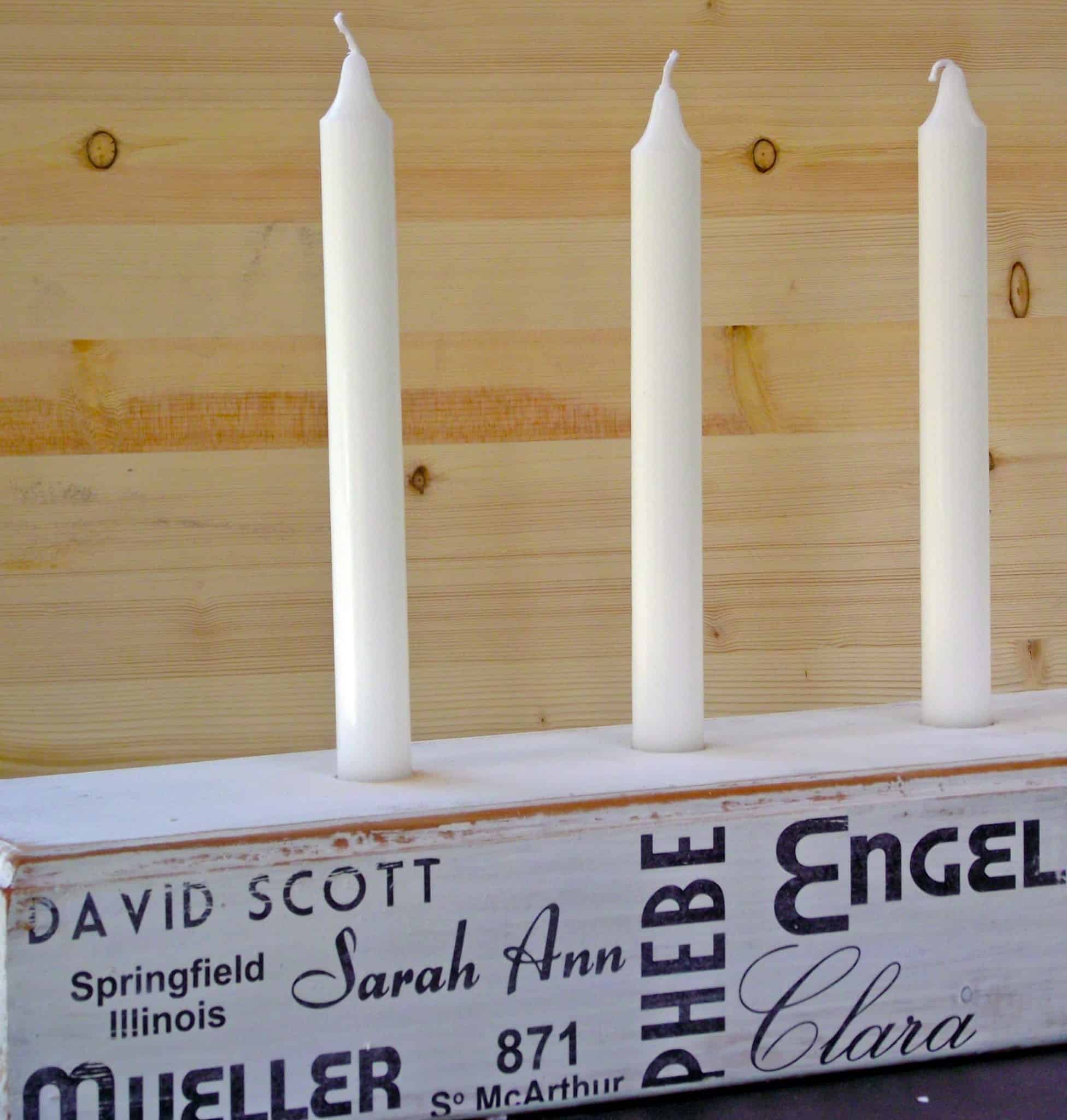 How to make a taper candle stand out of a piece of wood