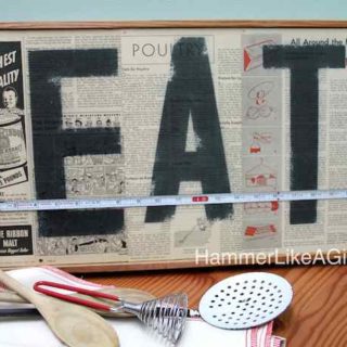 Decoupage Wood Sign Made with Vintage Style