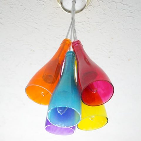 Wine Bottle Chandelier