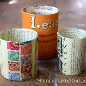 DIY votives: vintage candle holders made from glasses