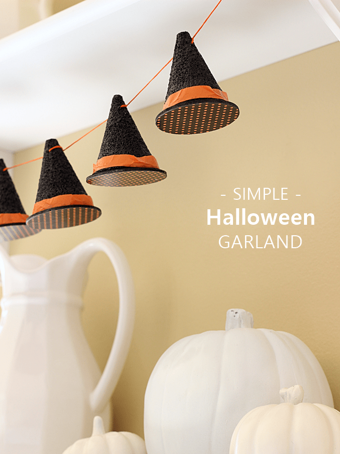 DIY Witch Hat Halloween Garland - Mod Podge Rocks