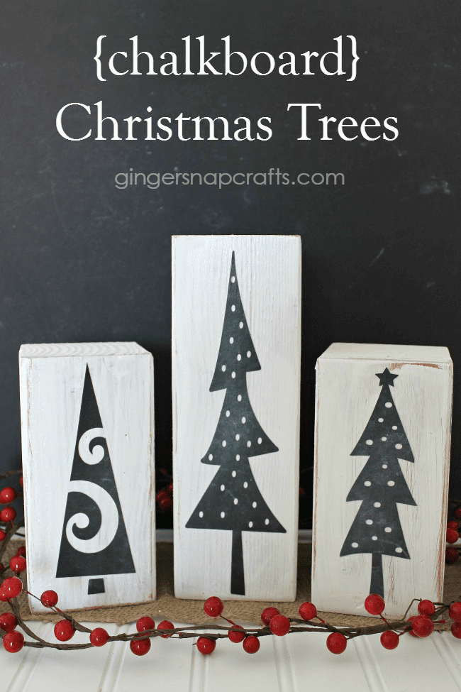 Chalkboard Christmas Trees for Your Holiday Mantel