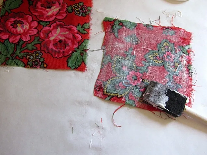 felt and fabric DIY decoupage coasters