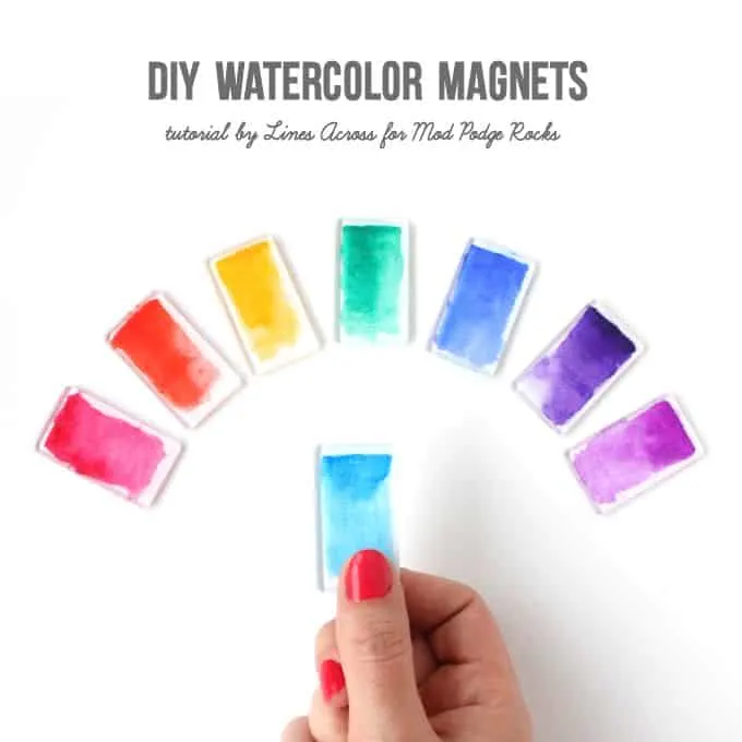 Make Rainbow Magnets Using Watercolors!