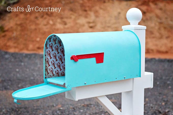 Unique mailboxes - turquoise mailbox with a coastal theme