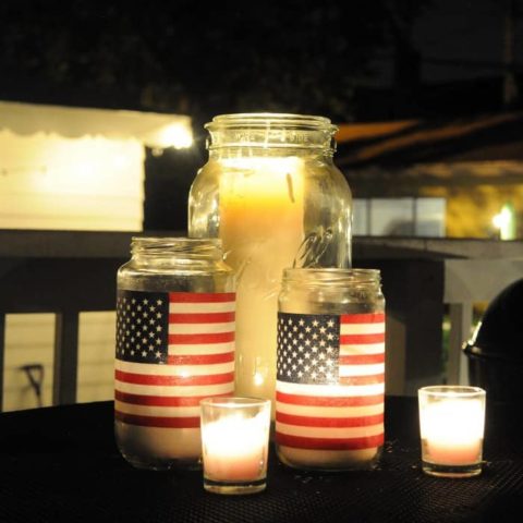Easy American Flag DIY Lanterns