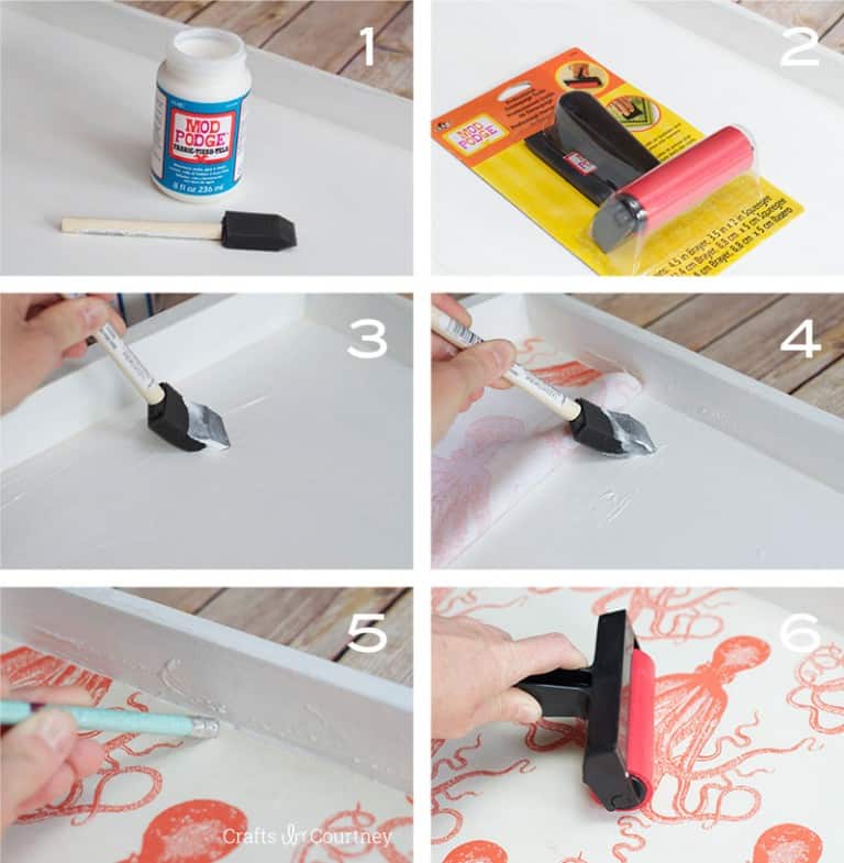 Fabric Lined Drawers with Mod Podge Mod Podge Rocks