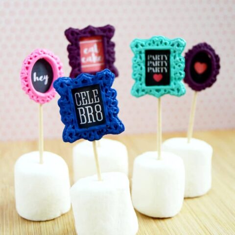 Learn how to turn some fabulous Mod Melt frames into cute food picks or cupcake picks! These are perfect for parties and are reusable.