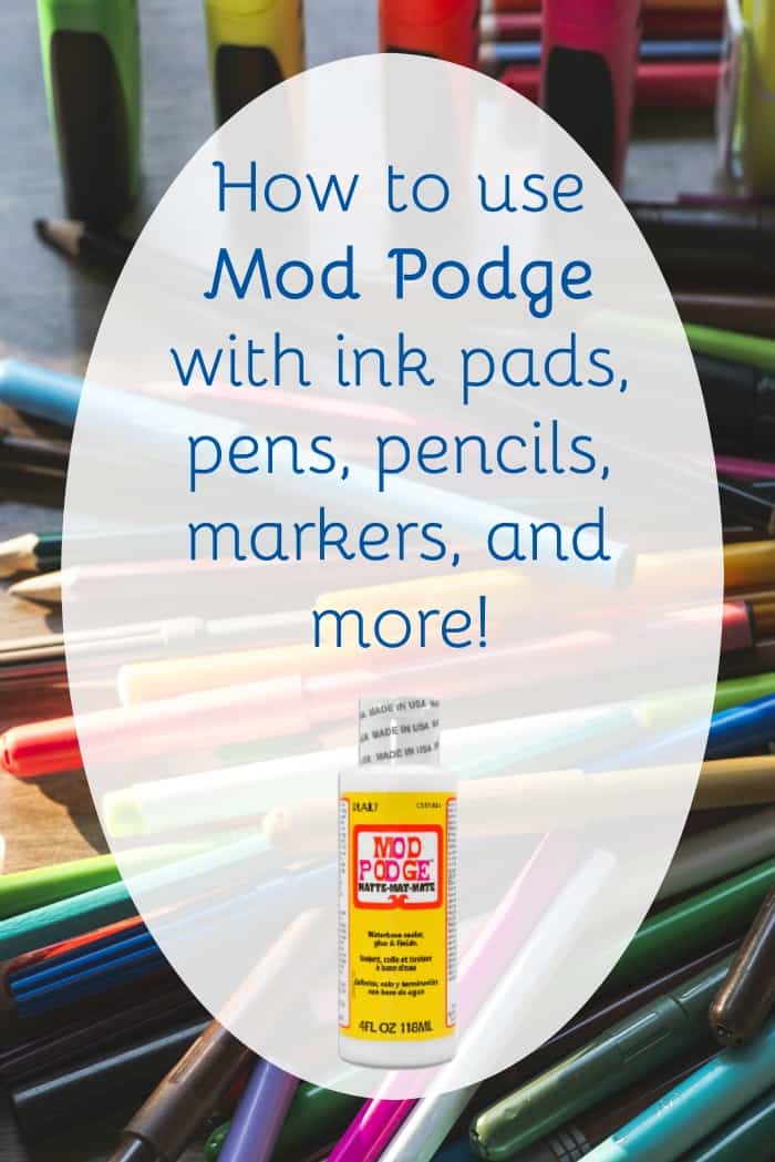 How well does Mod Podge work with ink pads, pens, pencils, and markers? Which cause smearing when applied over/under? Find out in this informative post!