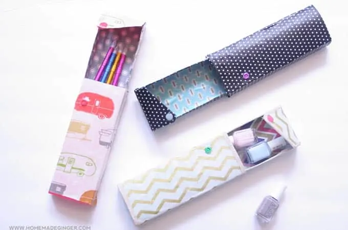 Diy Pencil Case Covered In Fabric Mod Podge Rocks - How To Make A Easy Diy Pencil Case