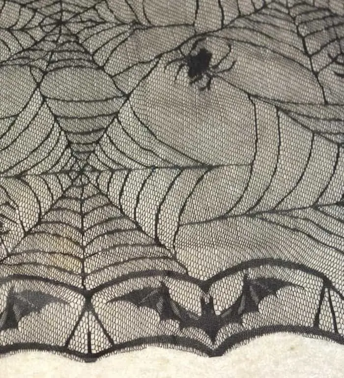 Black lace Halloween tablecloth