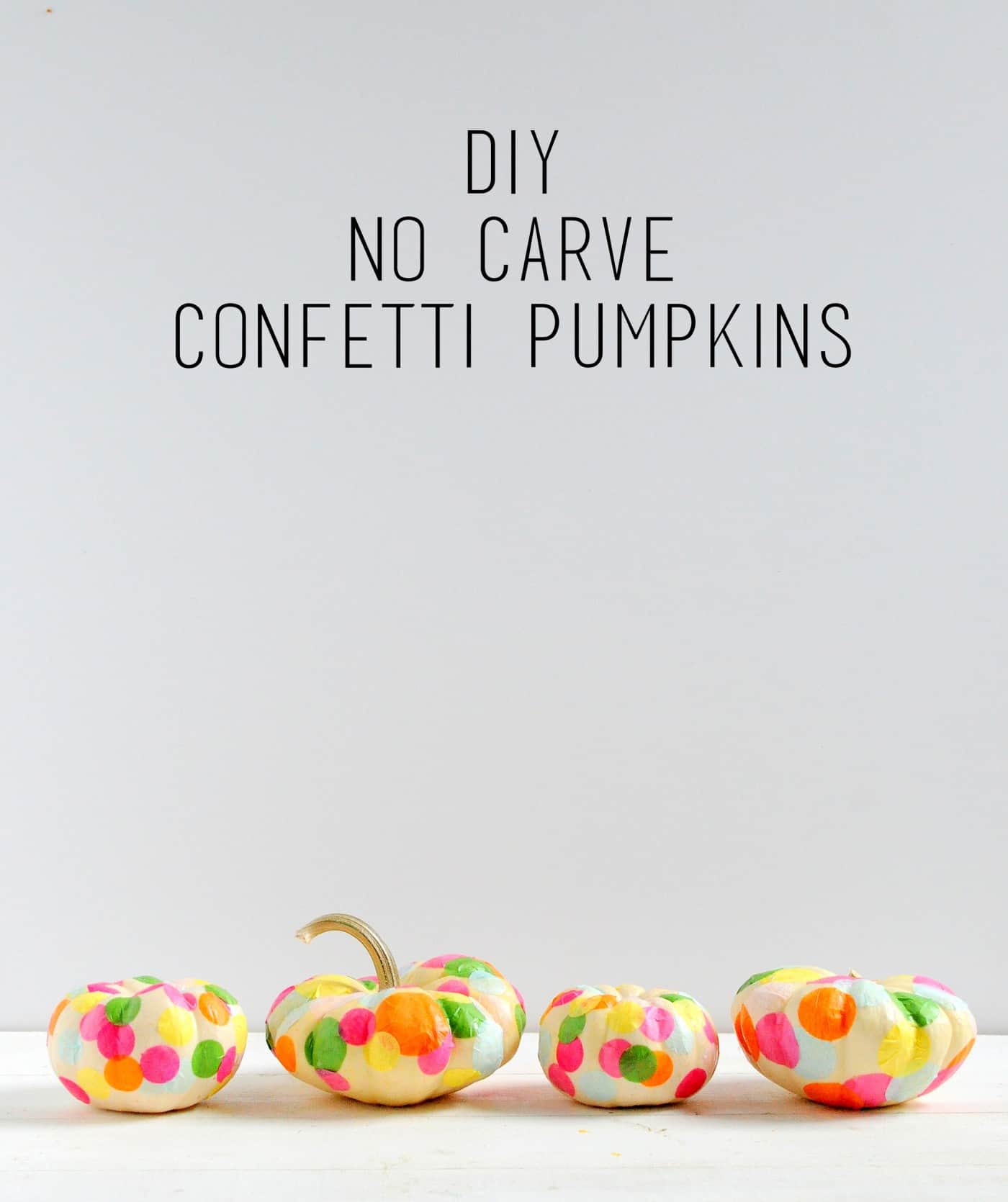 no carve pumpkin decorating for kids with Mod Podge