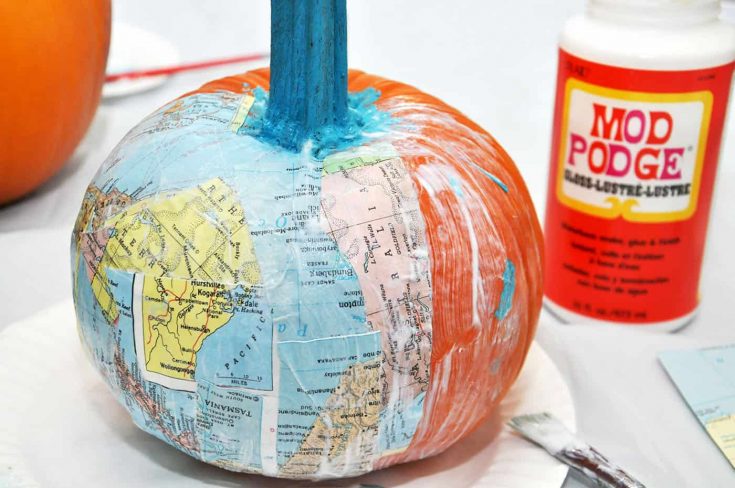 How to Mod Podge a pumpkin