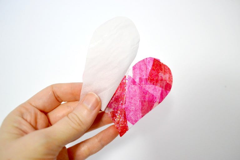 Tissue Paper Hearts Made with Mod Podge - Mod Podge Rocks