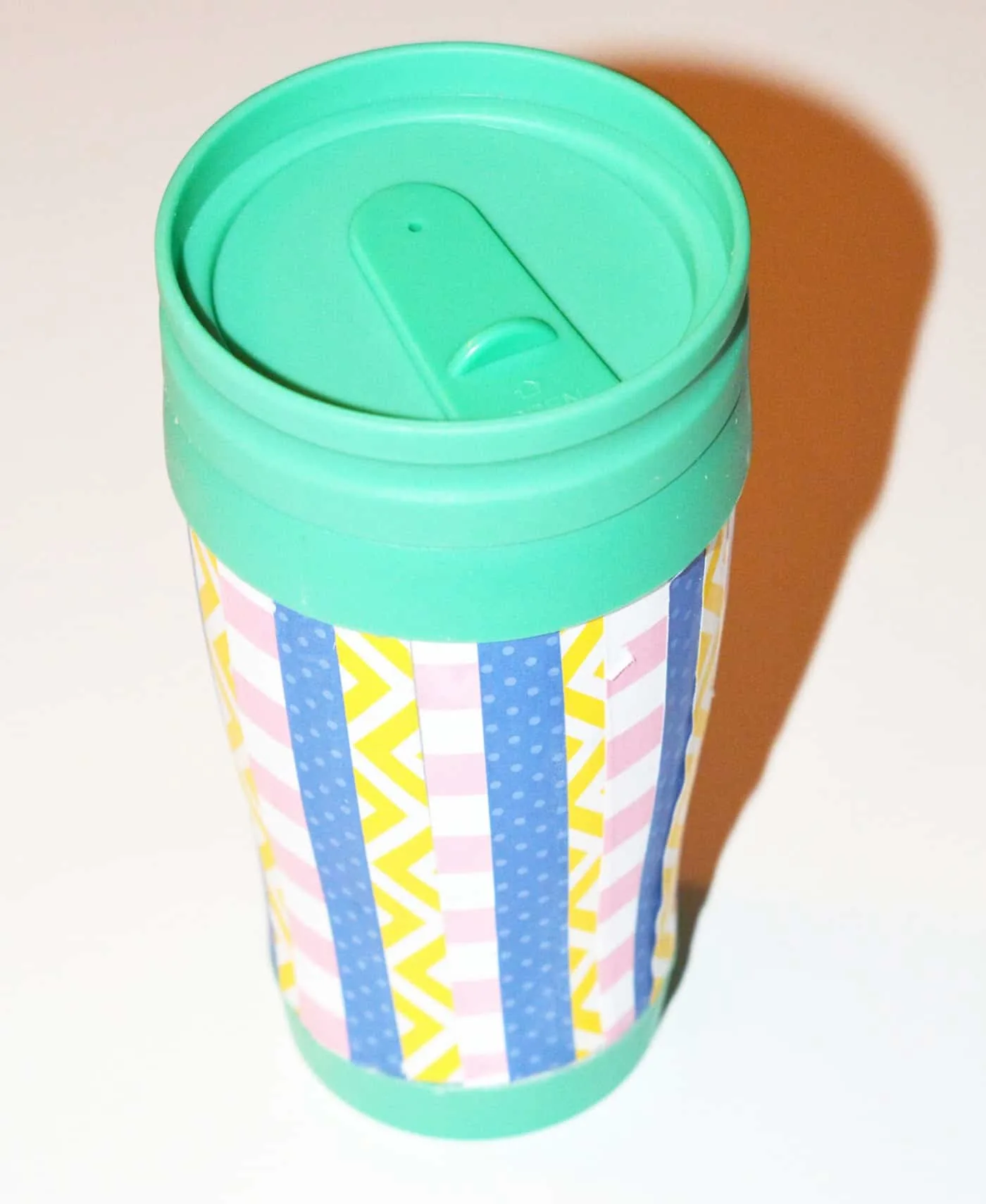 Finished decorated travel mug