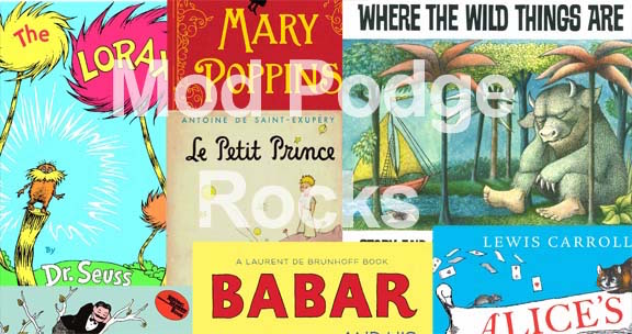 This DIY chair makeover is perfect for the child (or adult) that loves reading! Use images of book covers and decoupage medium to make this fun project.
