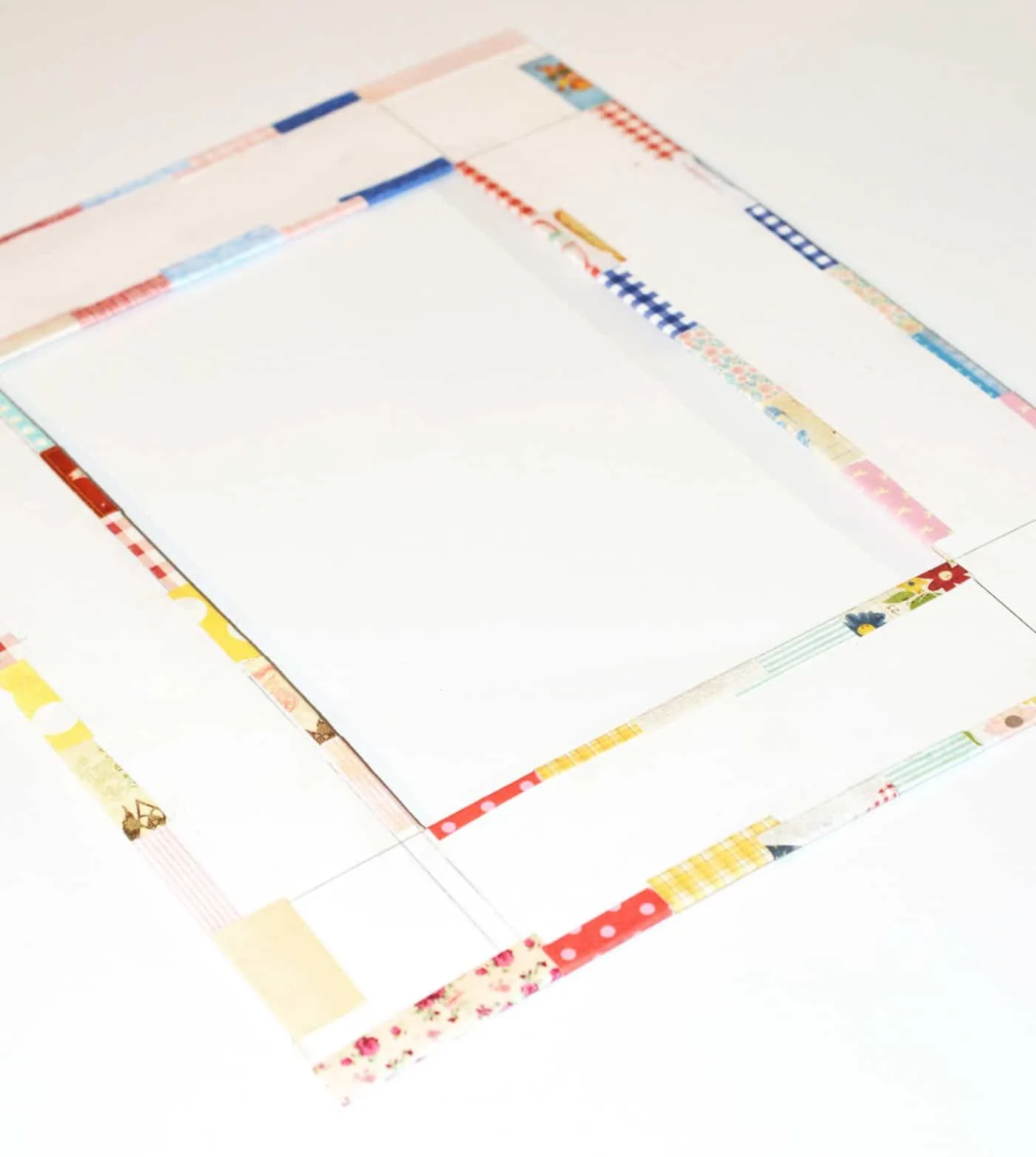 Mod Podge drying on the back of the photo mat