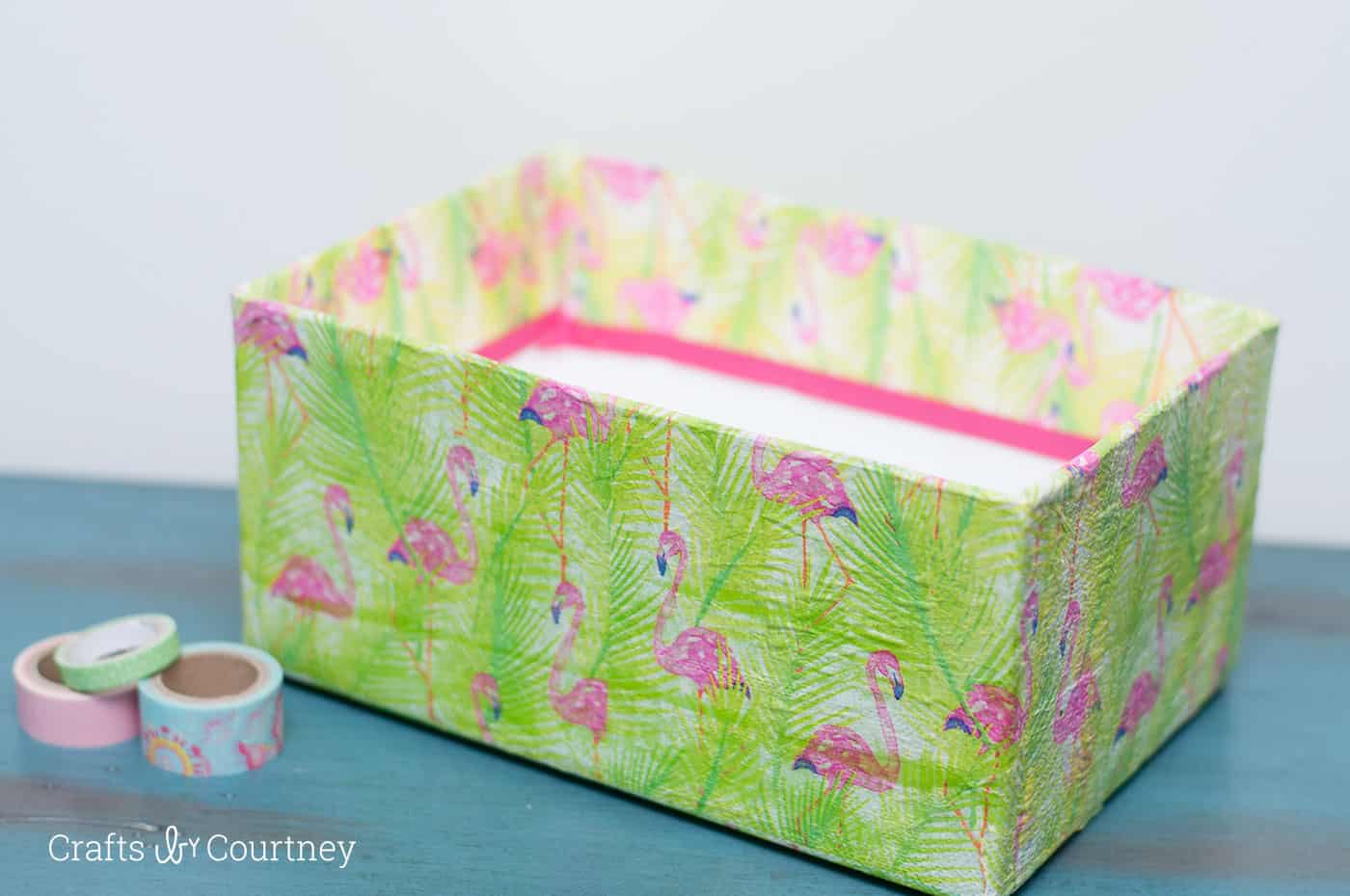 Use napkins from the dollar store along with decoupage medium in this unique box makeover project. It's so inexpensive and easy to do!