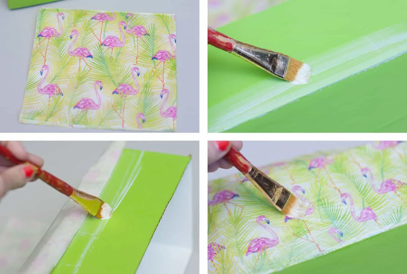 Quick Box Makeover with Mod Podge and Napkins