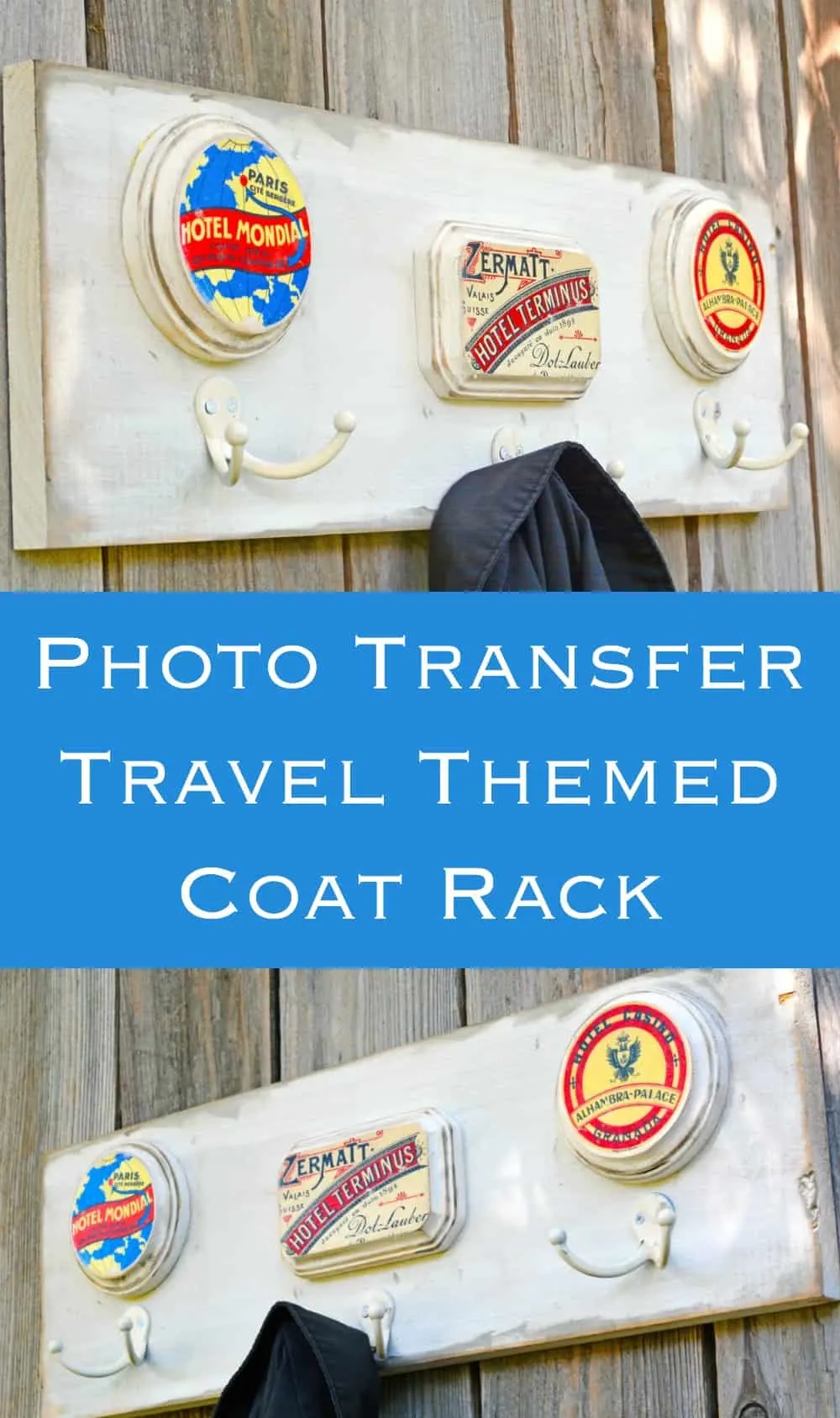 cute coat rack on Vintage Coat Rack With A Travel Theme Mod Podge Rocks