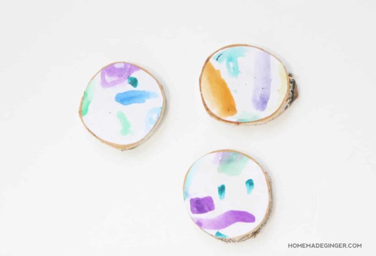 Kids Art Coasters Make Great Gifts - Mod Podge Rocks