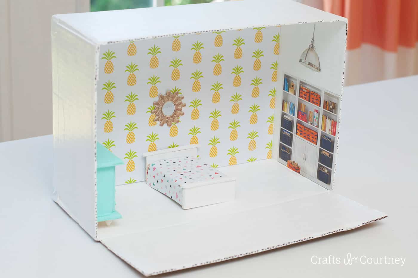 Download DIY dollhouse from a cardboard box - Mod Podge Rocks