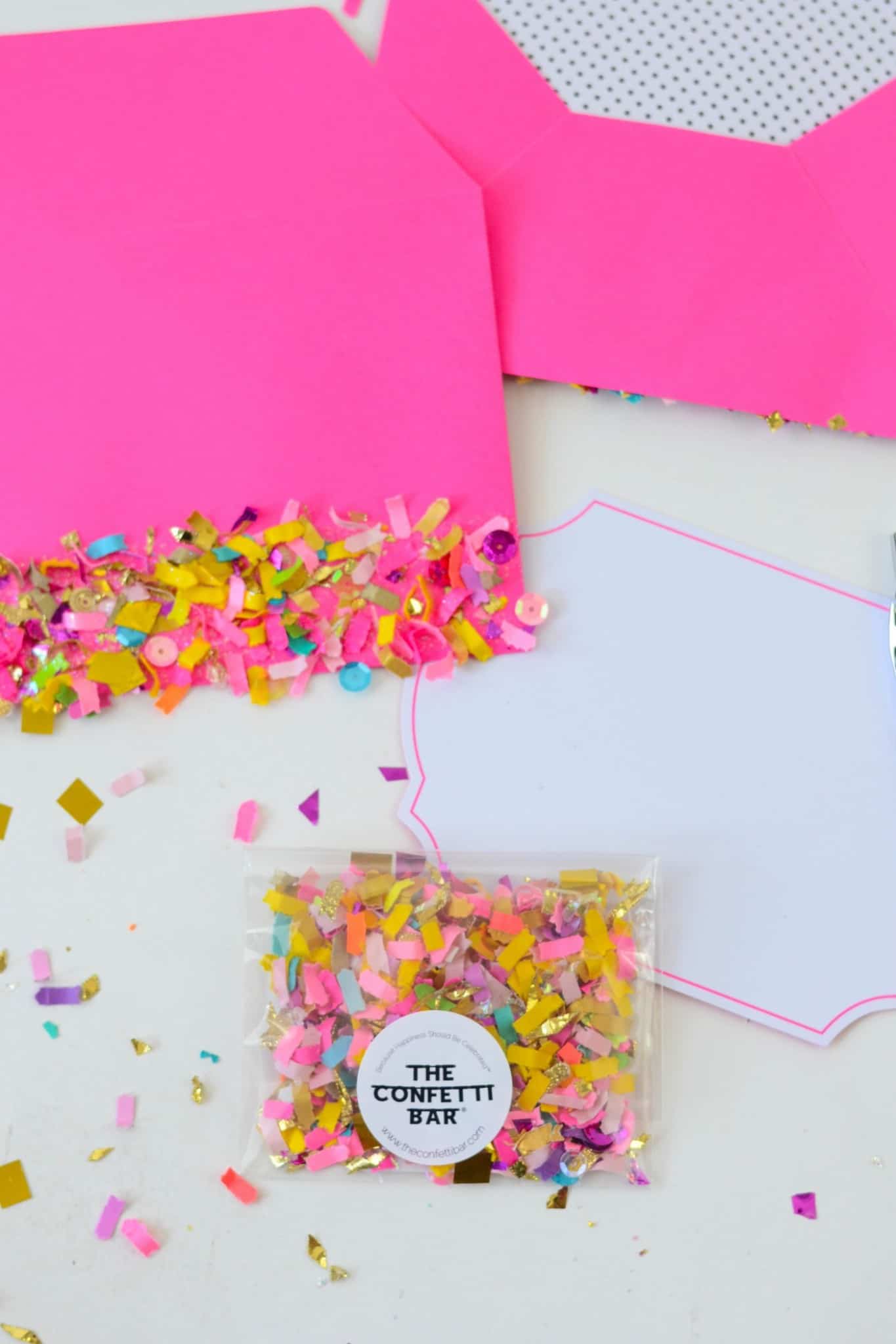 How to Decorate an Envelope with Confetti Mod Podge Rocks