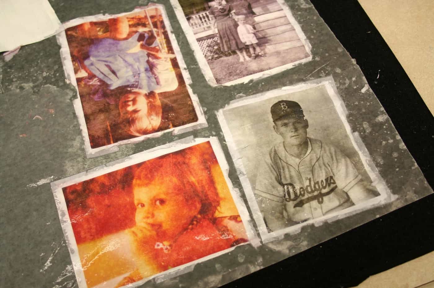 Images created using the Mod Podge photo transfer decal method