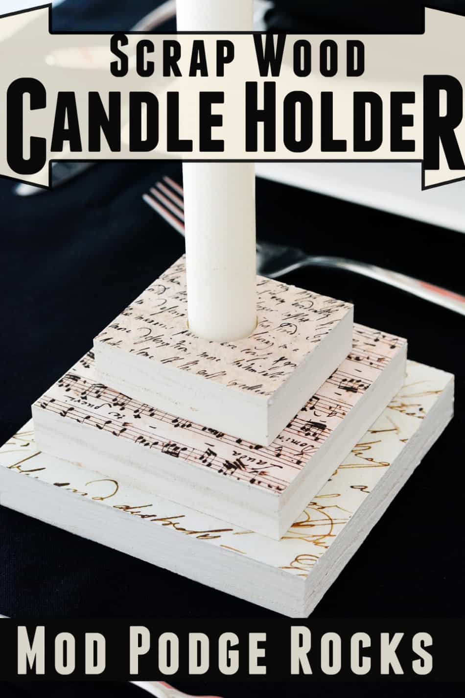 DIY wood candle holders