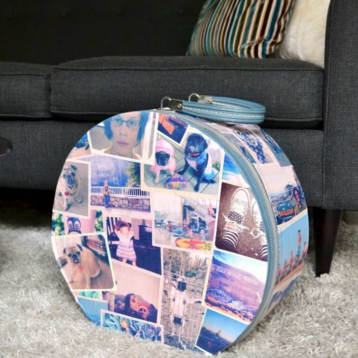 DIY suitcase decor