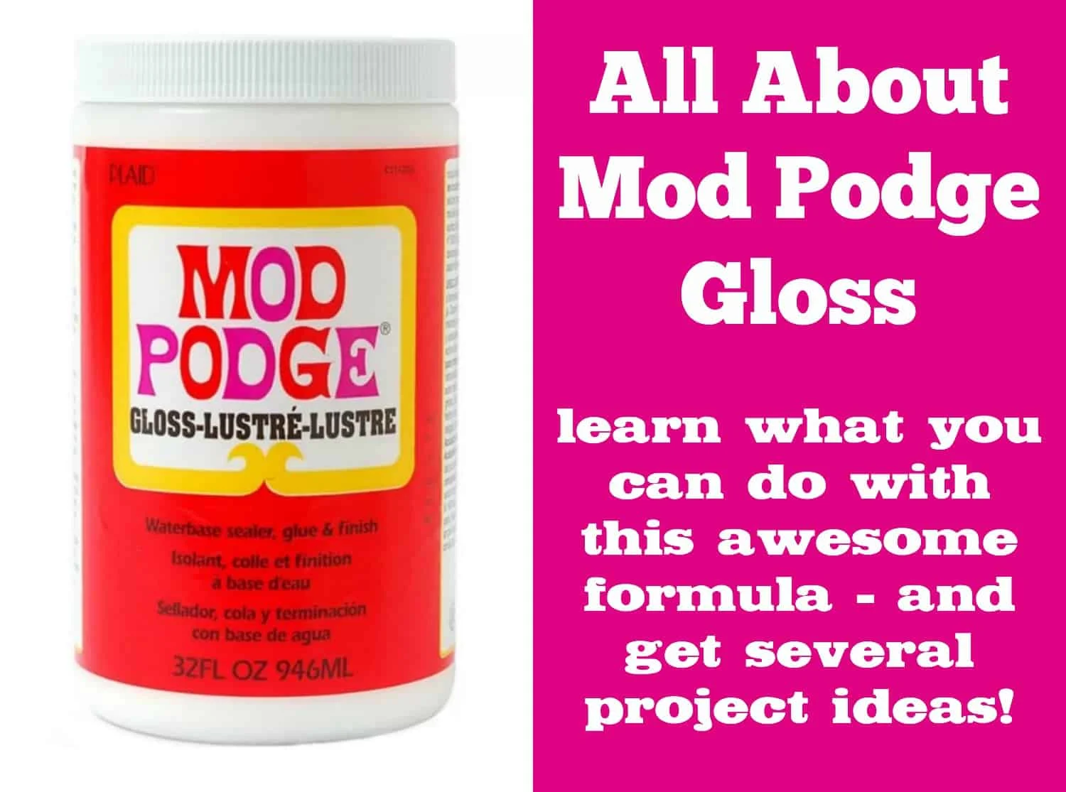 Learn all about the Mod Podge Gloss formula! Find out what it is, how to use it, and see some unique projects you can make.