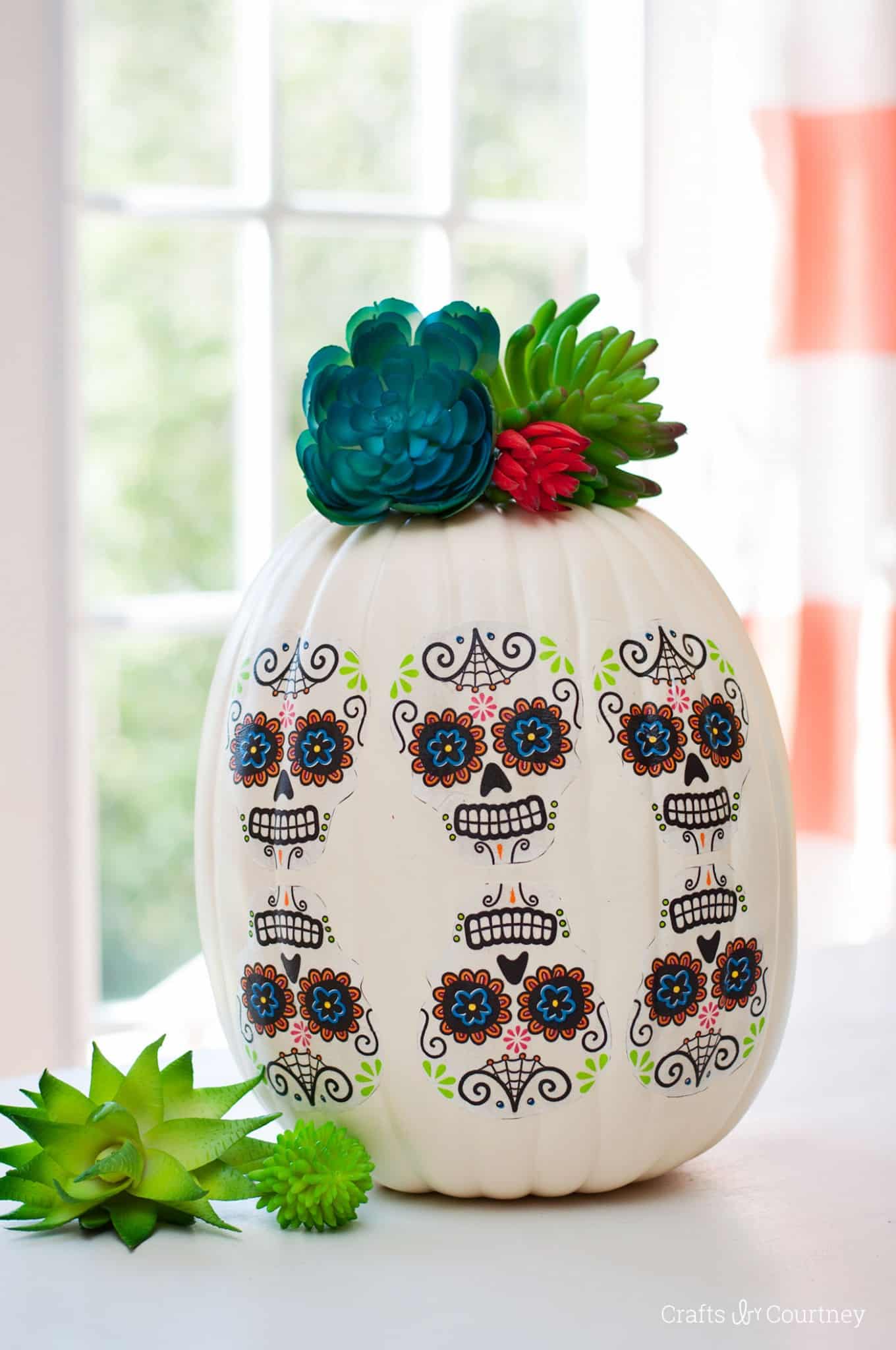 day-of-the-dead-pumpkin-craft-mod-podge-rocks