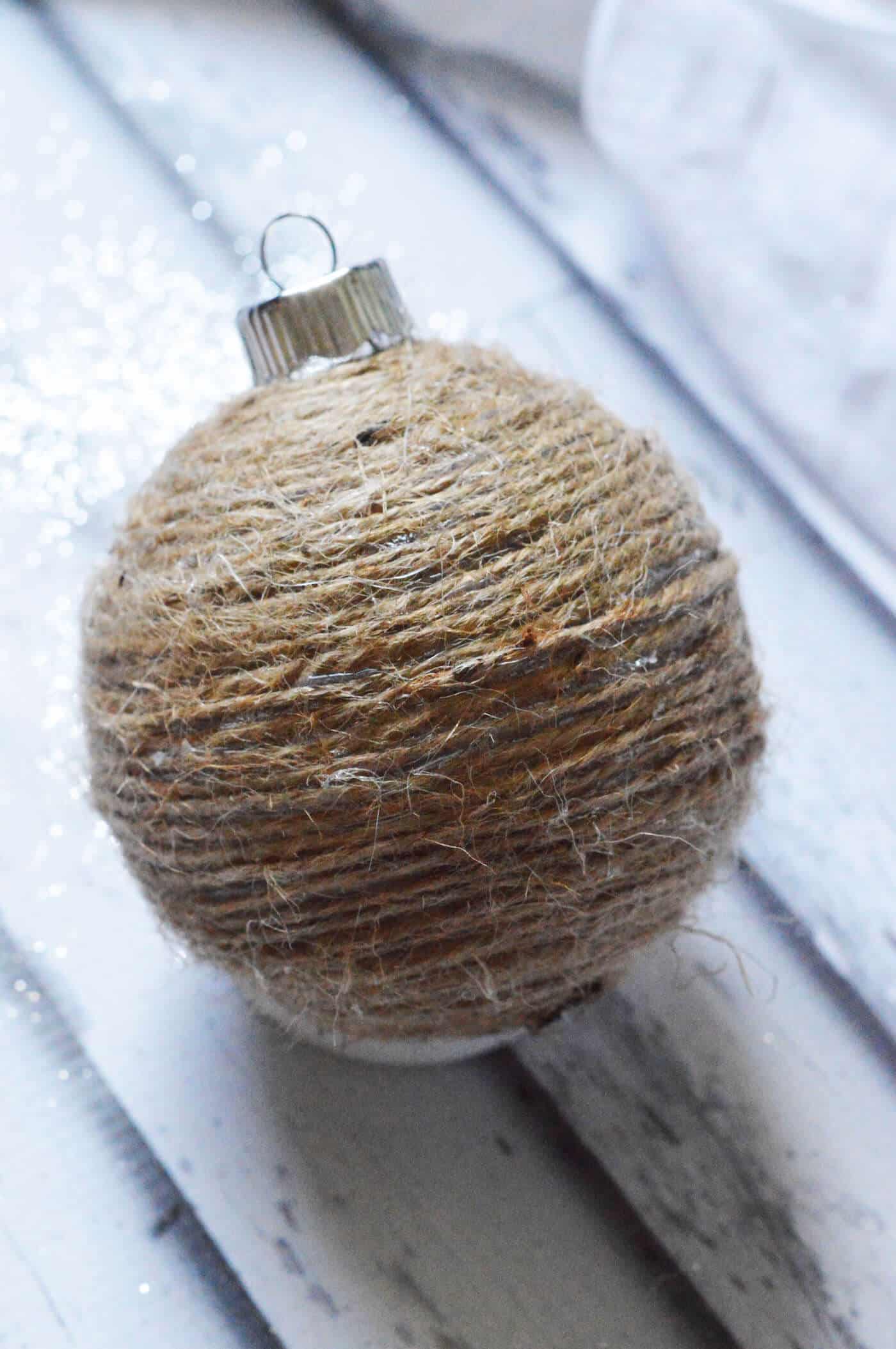 DIY rustic twine ornament