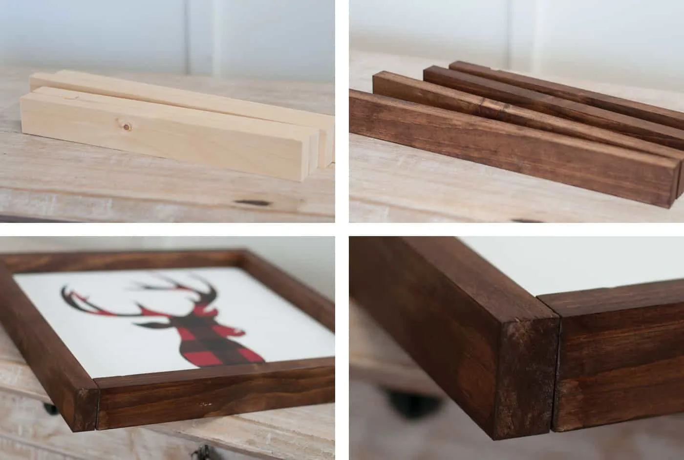 Adding a stained frame to the outside of the artwork