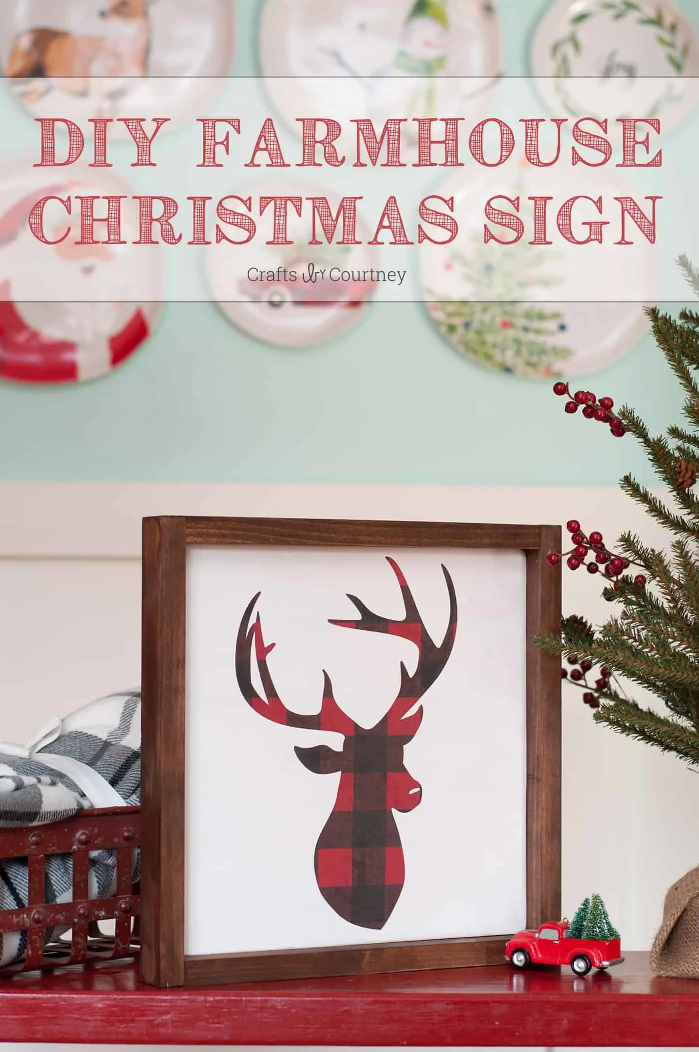 Farmhouse Style Christmas Sign in Four Easy Steps