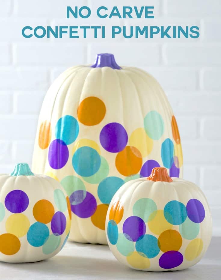 How to Decorate a Pumpkin with Confetti - No Carve