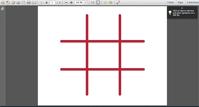 Tic tac toe template