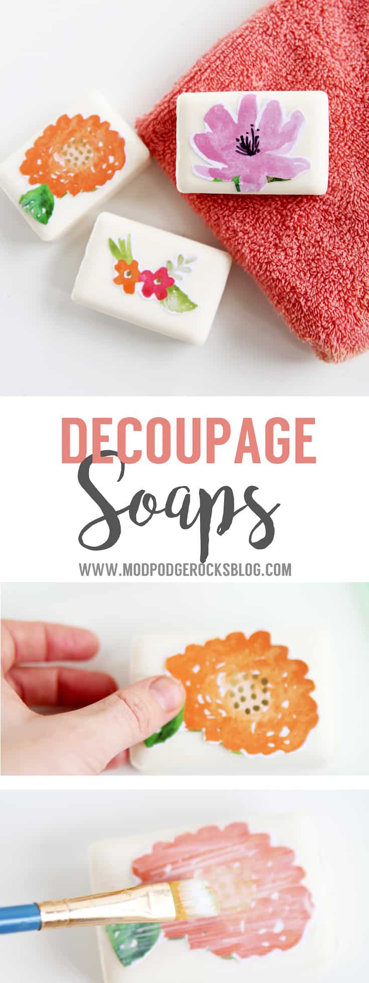 How to make decoupage soap with Mod Podge Mod Podge Rocks