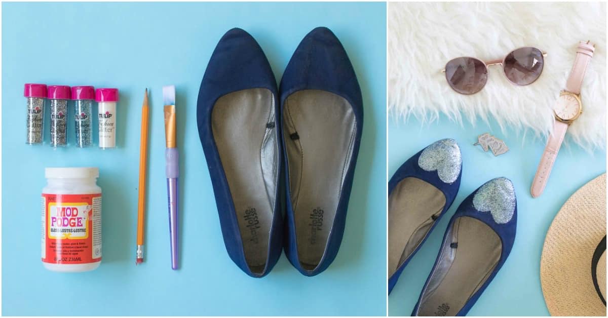 Instead of throwing away an old pair of kicks, learn how to revamp them with Mod Podge and glitter in this decoupage shoes project!