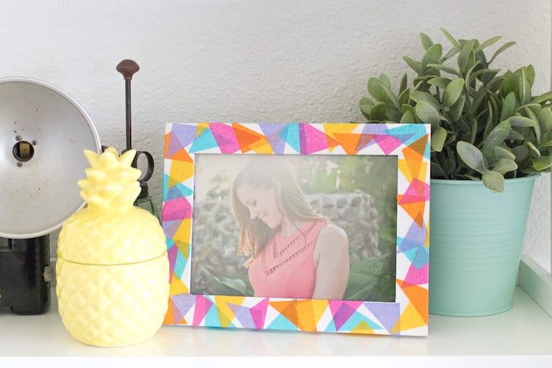 Tissue paper picture frame
