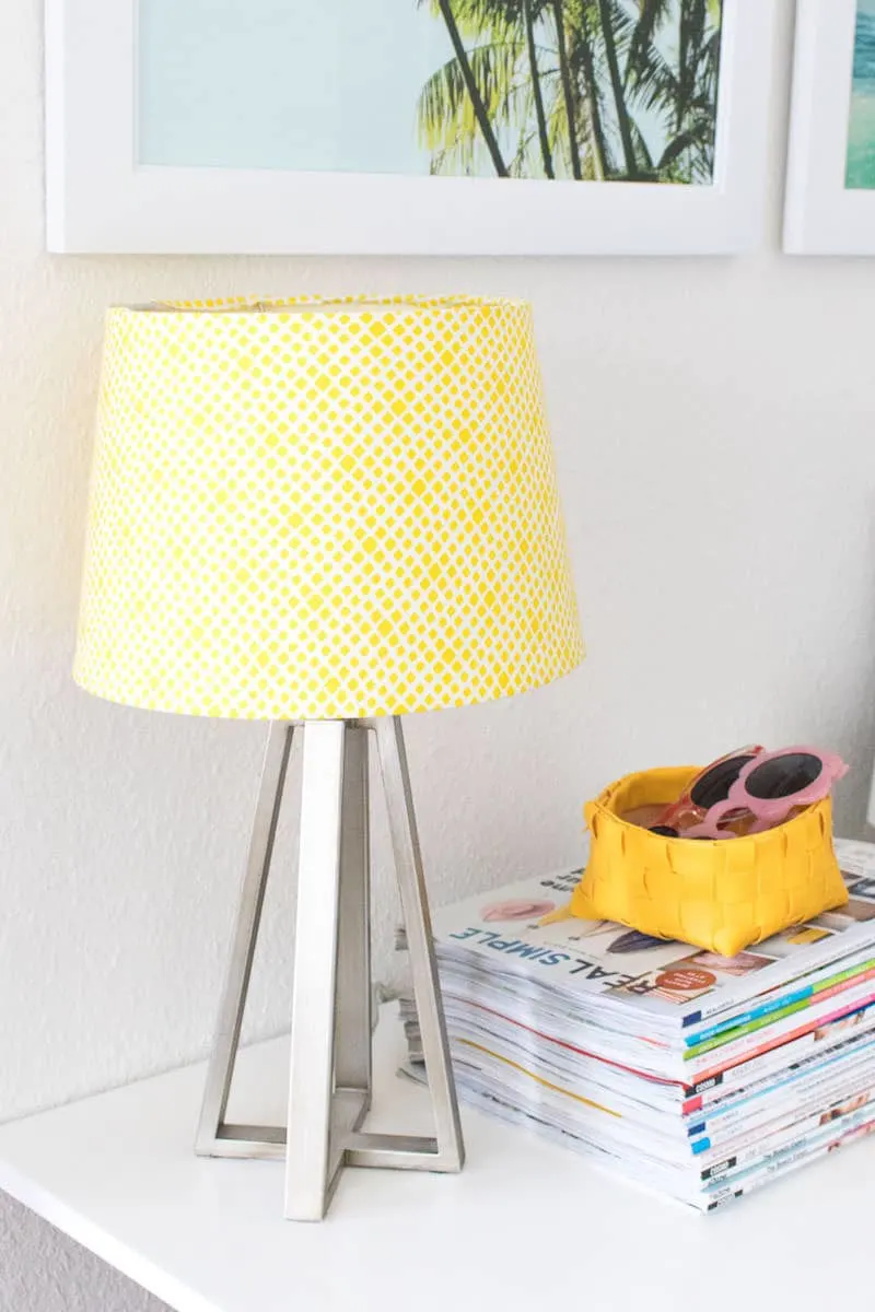 Mod Podge Lamp Shade Makeover In, What Material Can You Use For A Lampshade